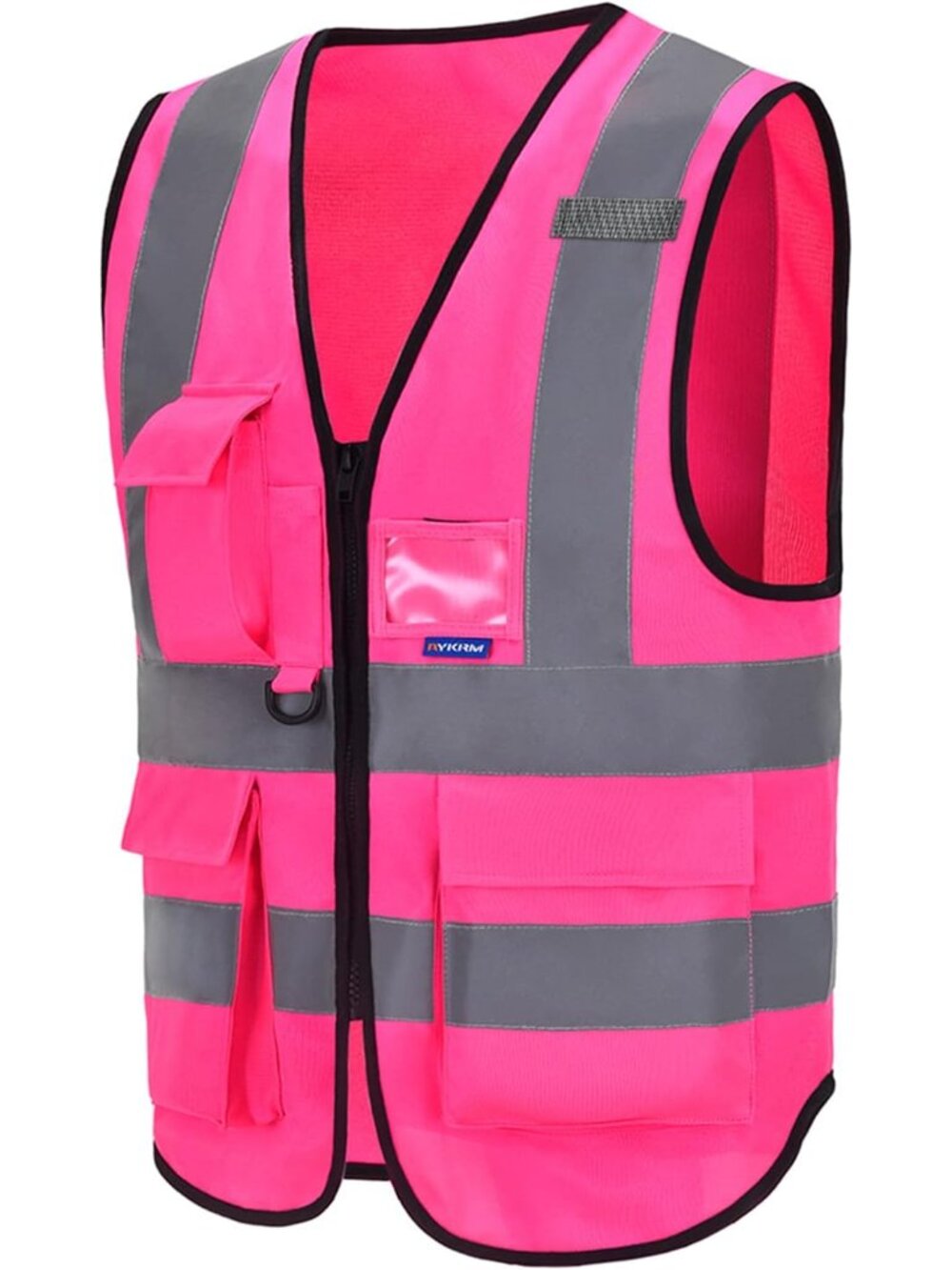 Pink Safety Vests for Women,Working Safety Vest with Reflective Strips,Medium - Picture 7 of 8